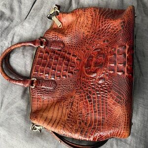 Brahmin Crocodile-Embossed Leather Bag